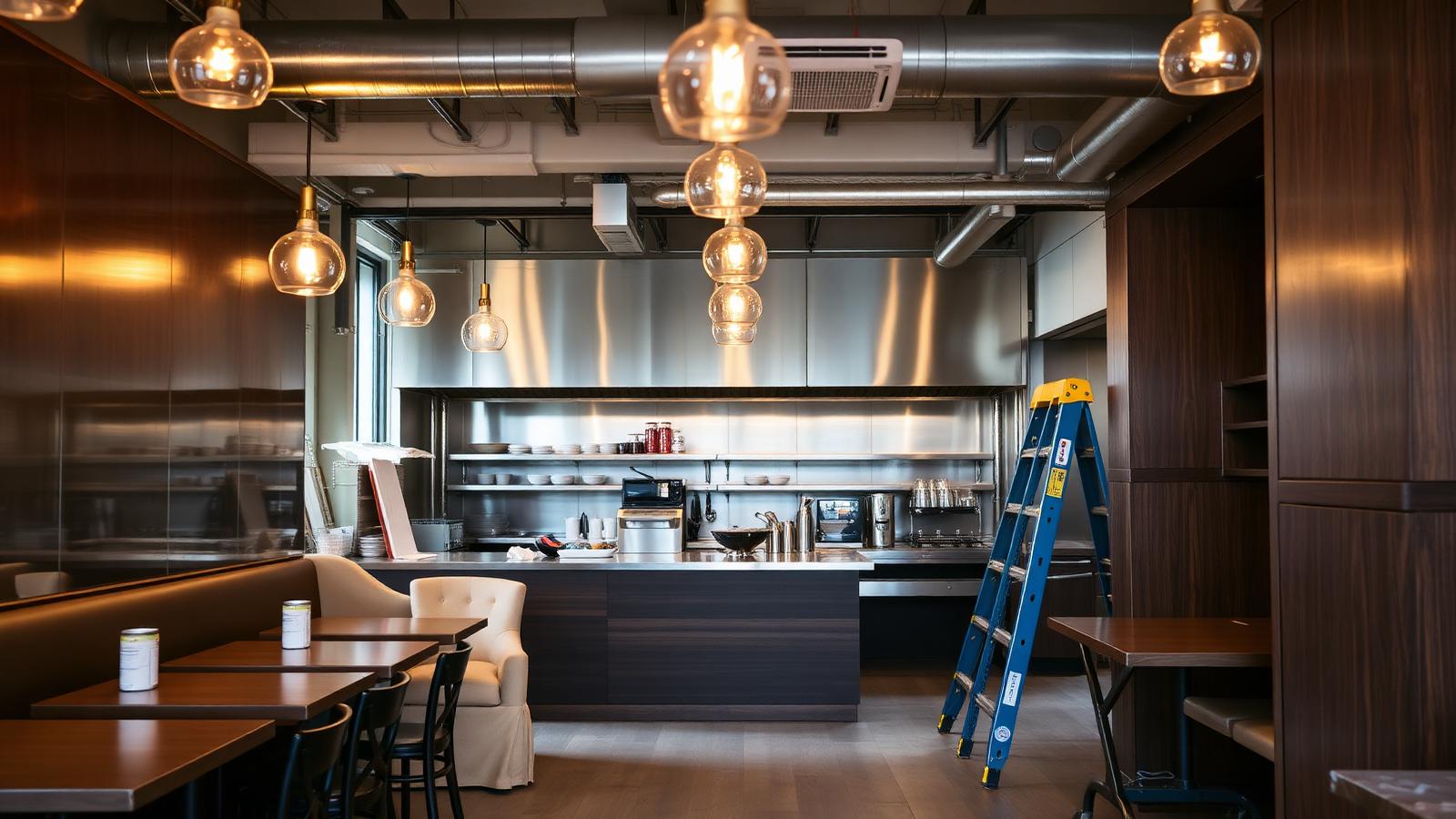 Illustrative commercial interior for restaurant build-out: from lease review to opening